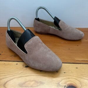 Men's Tan Suede Slip-On Loafers